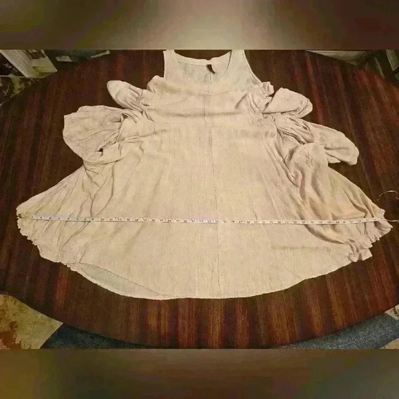 H4 Cream V-neck Sleeveless Midi A-line Dress Size EU 36 US L EUC - Picture 10 of 16